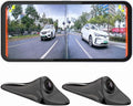 PDZGZ Left and Right Blind spot Side View Backup Camera System for Car with Monitor, Black, 6.25 