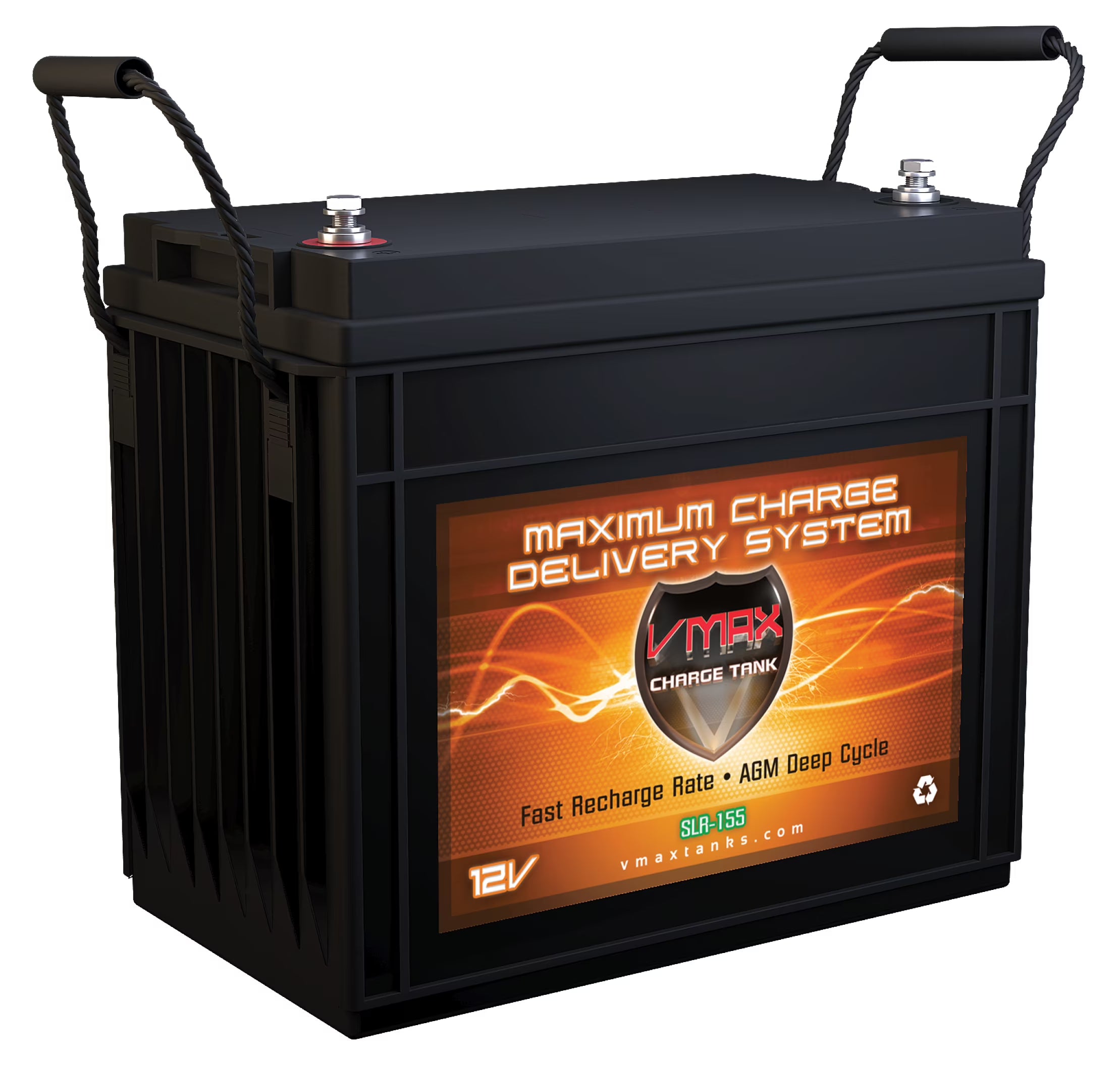 VMAX SLR155 12V 155Ah AGM Deep Cycle Rechargeable Solar Battery for Solar Panels on boats