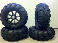 MSA Black Diesel 14  UTV Wheels 28  Mud Lite XL Tires Yamaha Viking Wolverine YXZ1000R CFMoto ZForce 950 UForce 1000