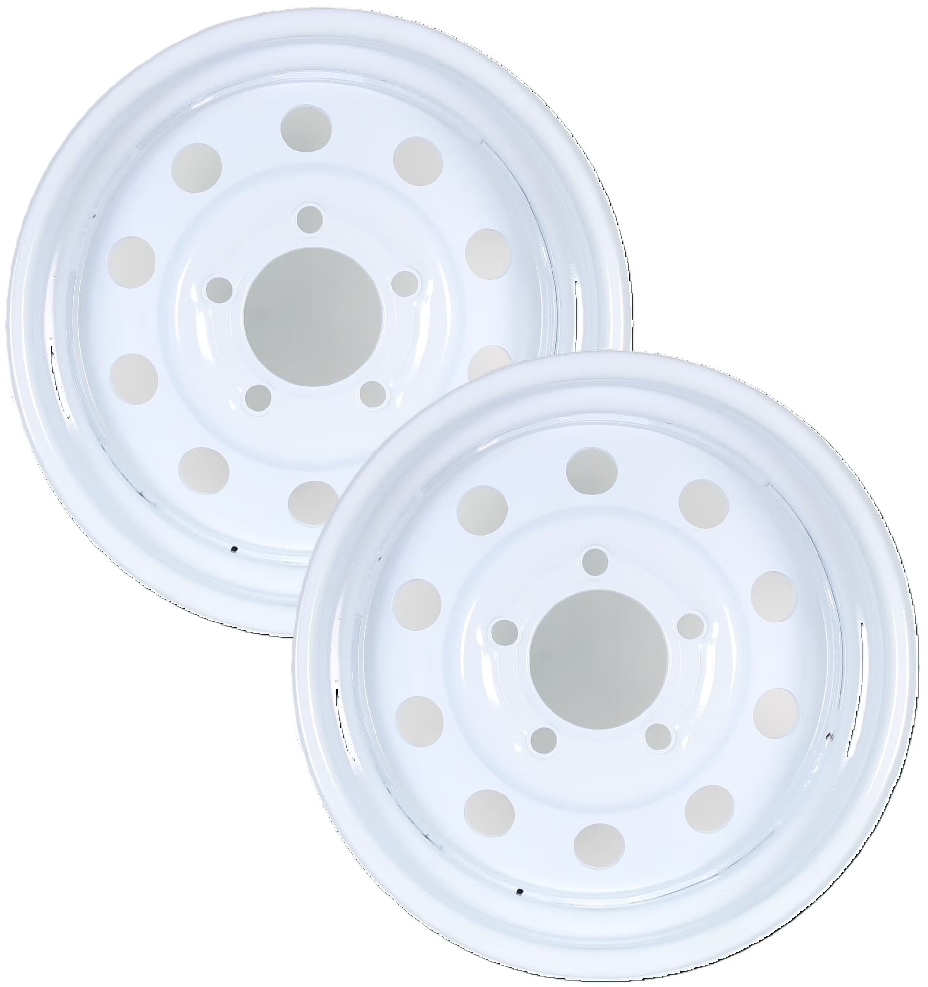 eCustomrim 2-Pack Trailer Rim Wheel 14X5.5 5 Lug On 4.5  Center White Modular