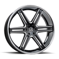 LUXLE12 SSL 26X10 6X139.7 +30 78.1 Gloss Black Milled Stainless Steel Lip