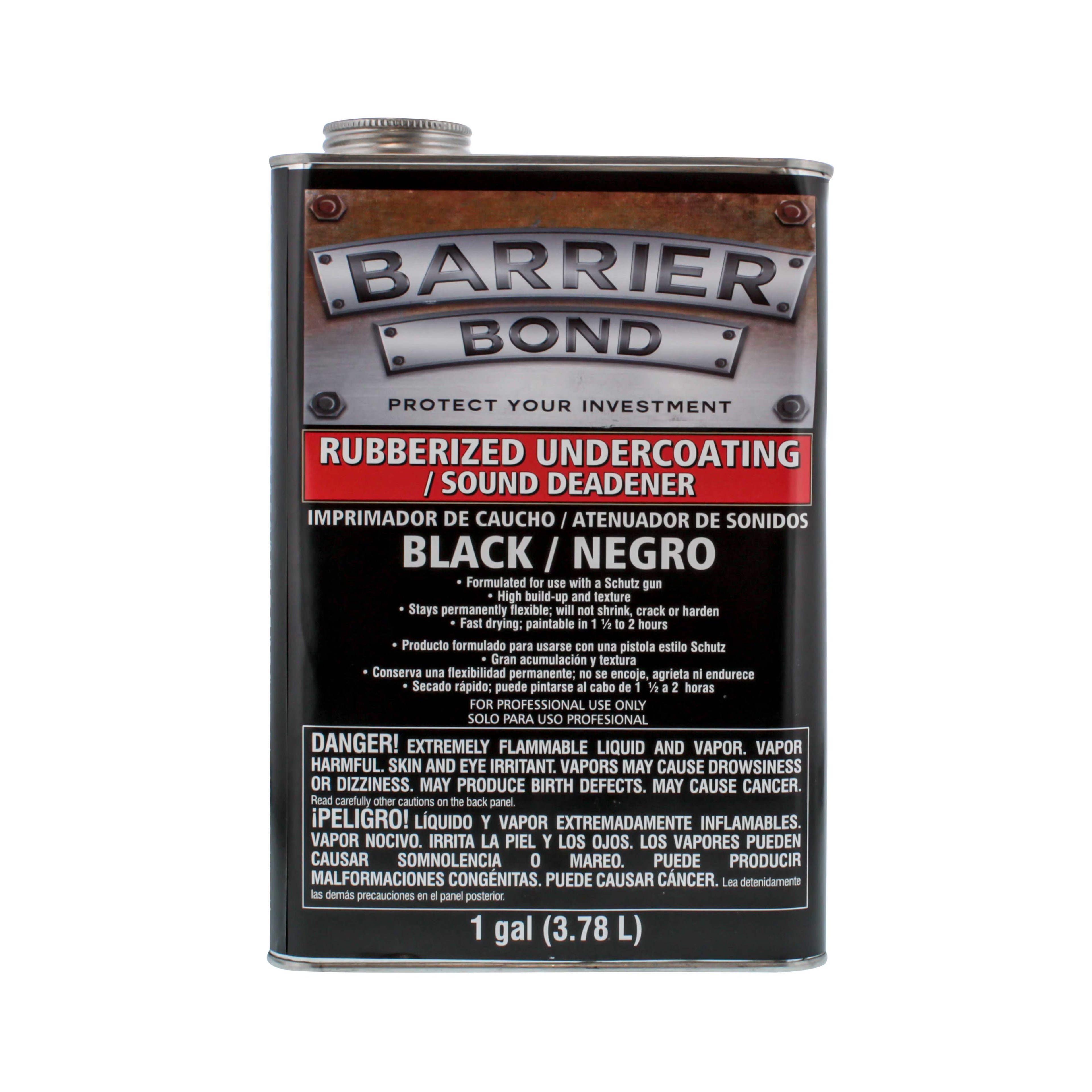 Barrier Bond Black Rubberized Undercoating Sound Deadener - Gallon