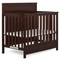 Dream On Me Harbor Full Panel 4 in 1 Convertible Mini Crib. Espresso
