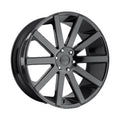 DUB 1PC Aluminum Rim S219 SHOT CALLA 22X9.5in Gloss Black Finish, S219229584+20