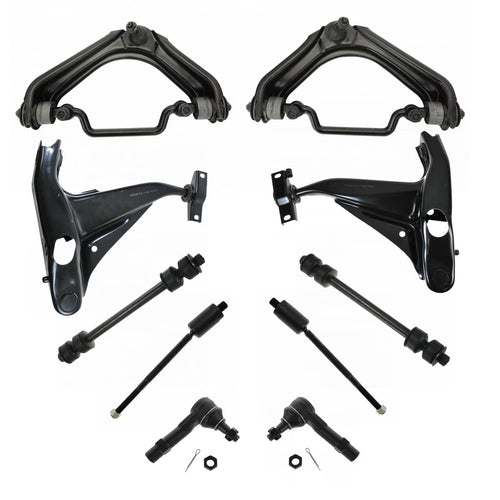 10 Piece Steering & Suspension Kit Control Arms Ball Joints Tie Rods End Links PSA65373