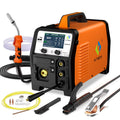 HITBOX Aluminum MIG Welder, 200Amp Dual Pulse MIG Welder 110/220V, Gas /Gasless MIG Lift TIG MMA Stick Welding Machine