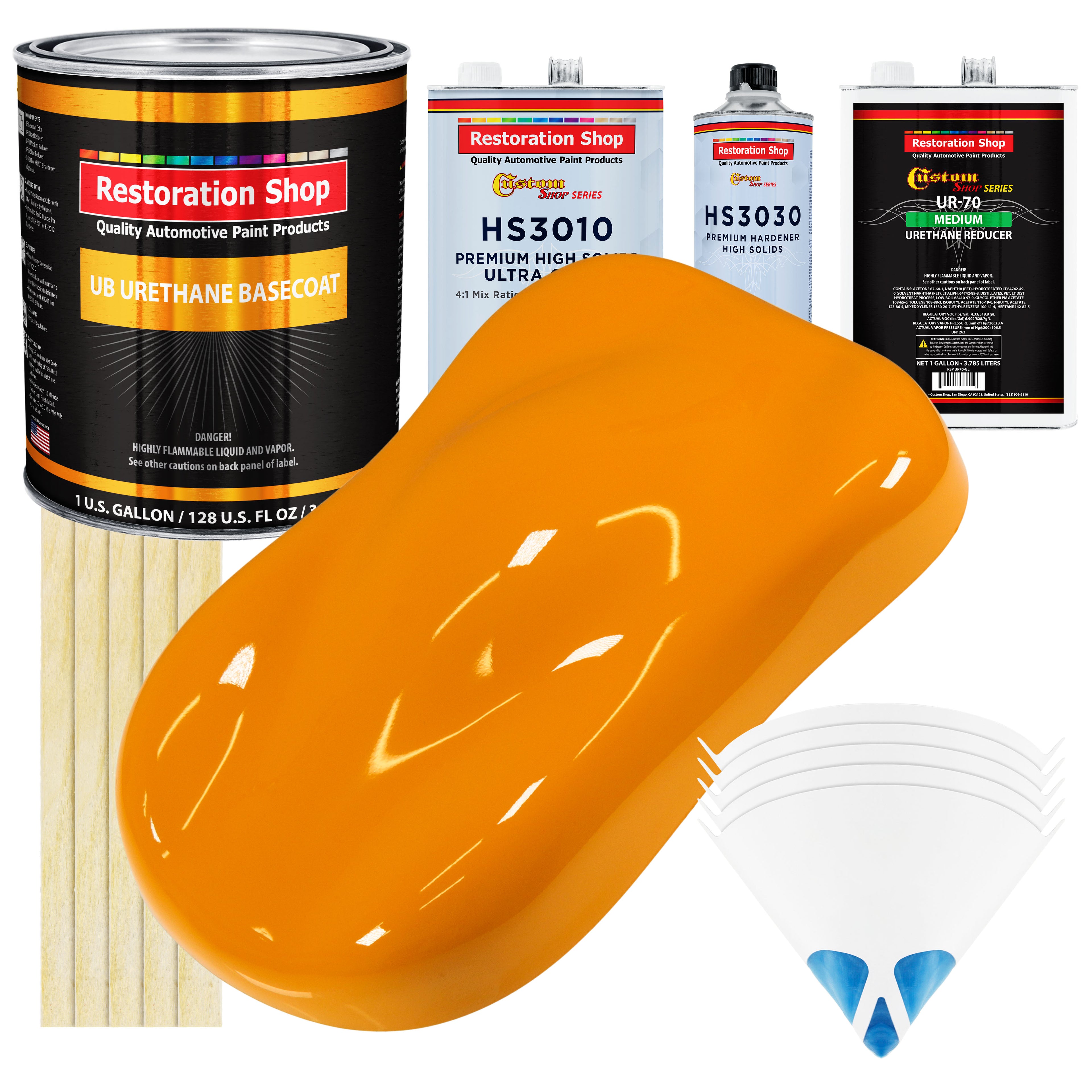 Speed Yellow Premium Gallon Kit URETHANE BASECOAT Car Auto Paint Kit