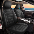 DIKSOAKR 2 Front Car Seat Covers Fit for Jeep Gladiator 2020-2024 2025 Faux Leather Automotive Seat Covers Waterproof Car Seat Cushion Protector Compatible with Airbag(2 Seats, Black)