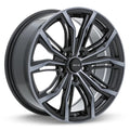 19x8.5 RTX Black Widow Black Machined Grey Wheel 5x4.5 (38mm)