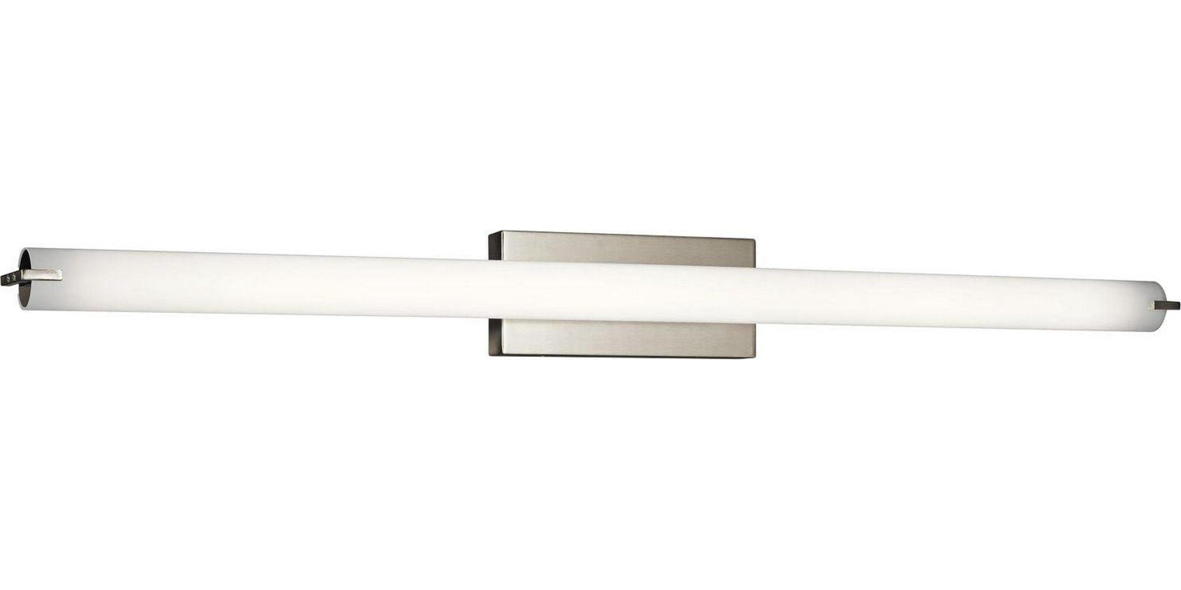 1 Light Linear Bath Vanity Approved For Damp Locations With Transitional Inspirations 4.75 Inches Tall By 49 Inches Wide Kichler Lighting 11151Niled