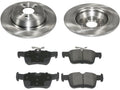 Rear Ceramic Brake Pads and Rotor Kit - Compatible with 2013 - 2020 Ford Fusion 2014 2015 2016 2017 2018 2019