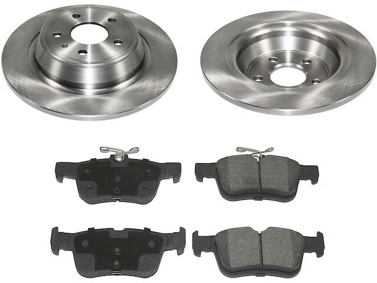 Rear Ceramic Brake Pads and Rotor Kit - Compatible with 2013 - 2020 Ford Fusion 2014 2015 2016 2017 2018 2019