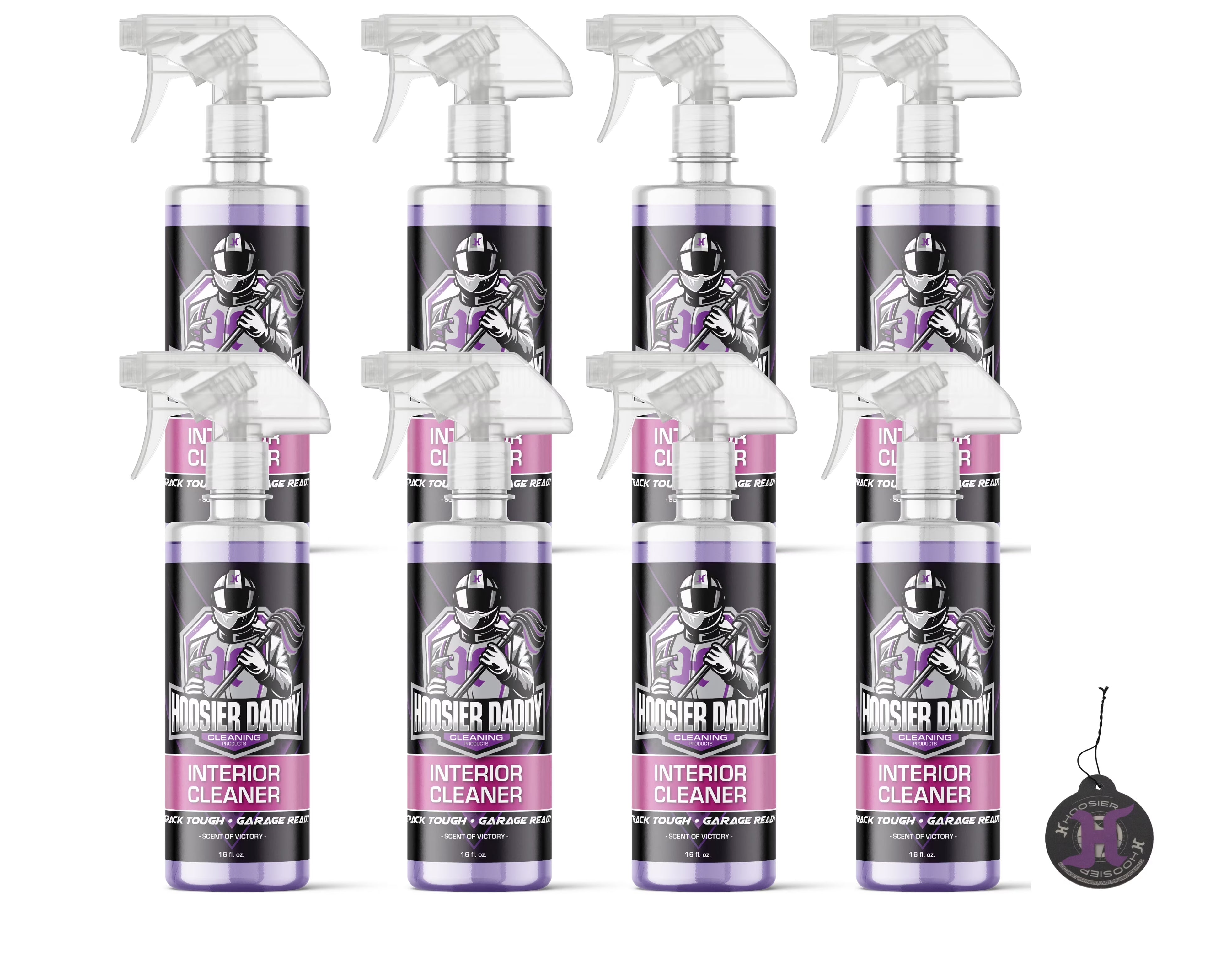 Hoosier Daddy 16oz Car Interior Cleaner - lifts dirt, Stains, & Odors from Upholstery, Carpets, & Dashboards Safe for all surfaces, Leaves Vehicle Fresh & Spotless(8-Pack)