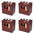 Trojan T-605 Deep Cycle Flooded Lead Acid 6 V Automotive Battery Group Size GC2, 210 CCA