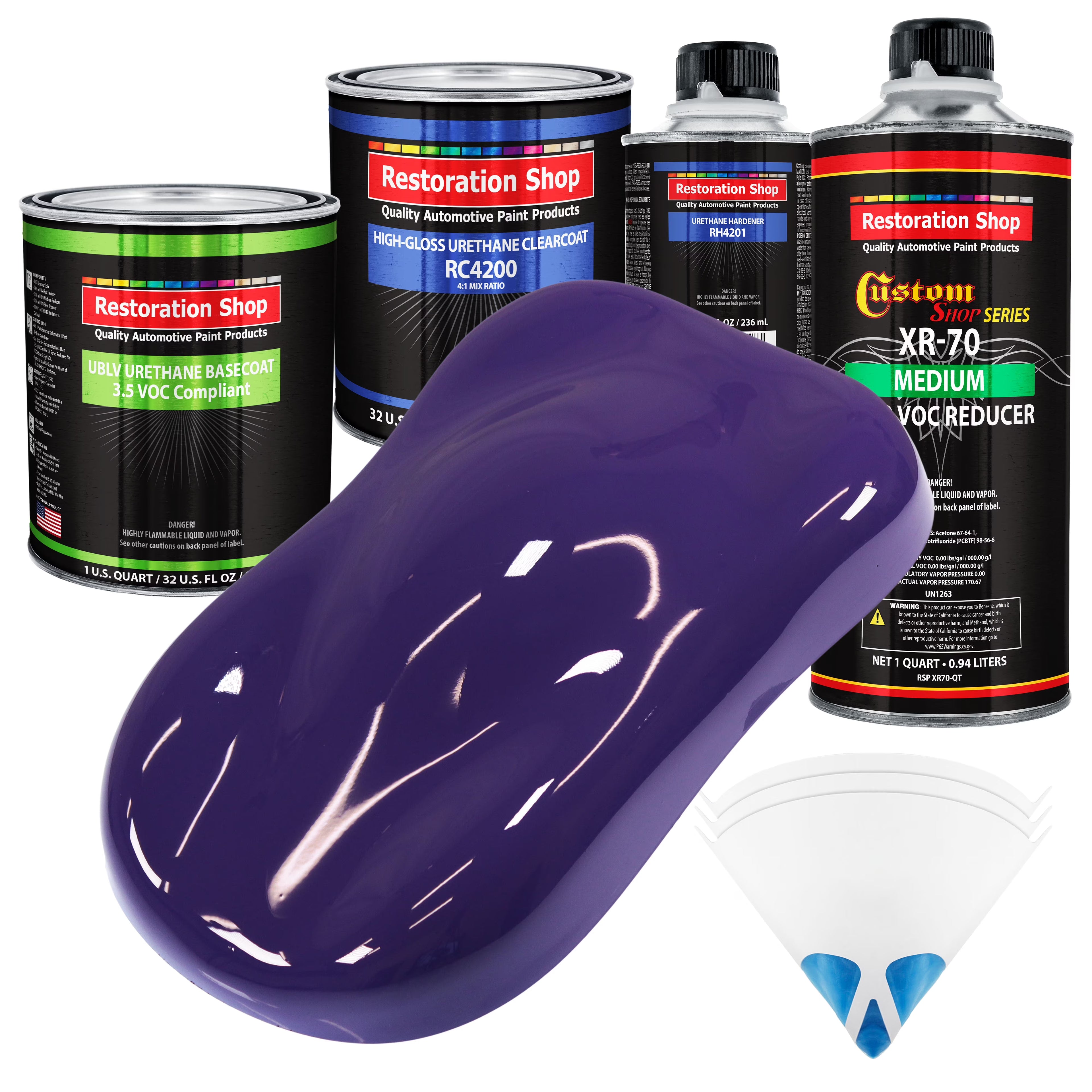 MYSTICAL PURPLE Quart Kit Low VOC URETHANE BASECOAT Car Auto Body Paint Kit
