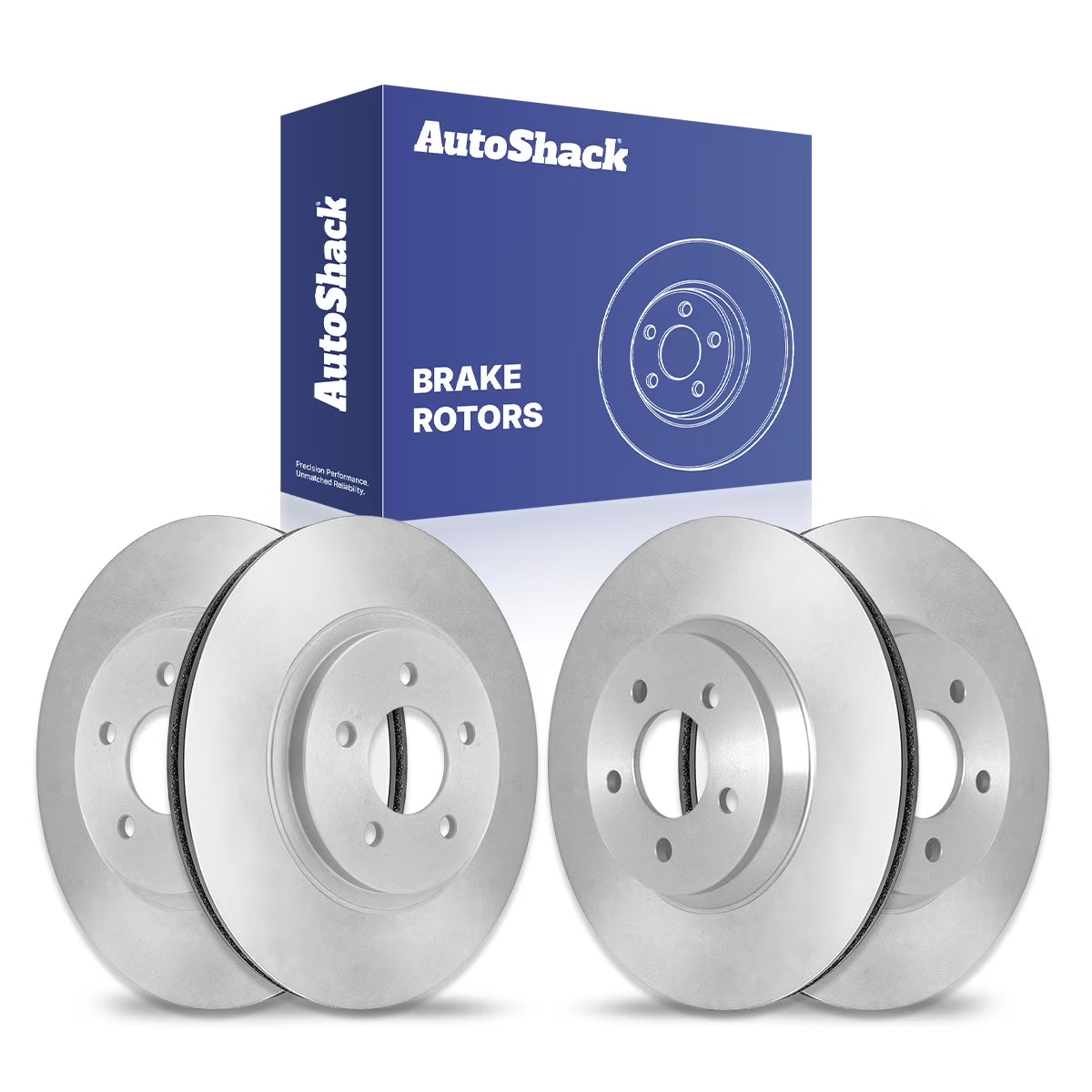 AutoShack Front & Rear Brake Rotors | Replacement For 2005-2014 Ford Mustang 3.7L 4.6L V6 V8 RWD | 4-PC Set