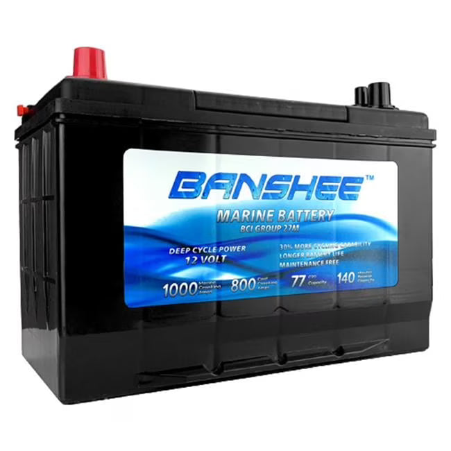 Banshee 27M-Banshee-03 Deep Cycle Battery for Replacement Optima 8027-127 D27M Bluetop - Group Size 27
