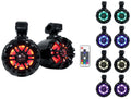 (2) Rockville WB50KLS BLACK 5.25  250w Metal Tower Speakers For ATV/UTV/Cart/RZR