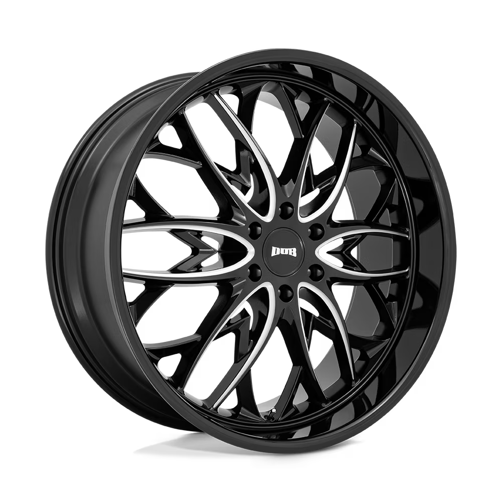 DUB 1PC Aluminum Rim S263 OG 26X10in Gloss Black Milled Finish, S263260089+30