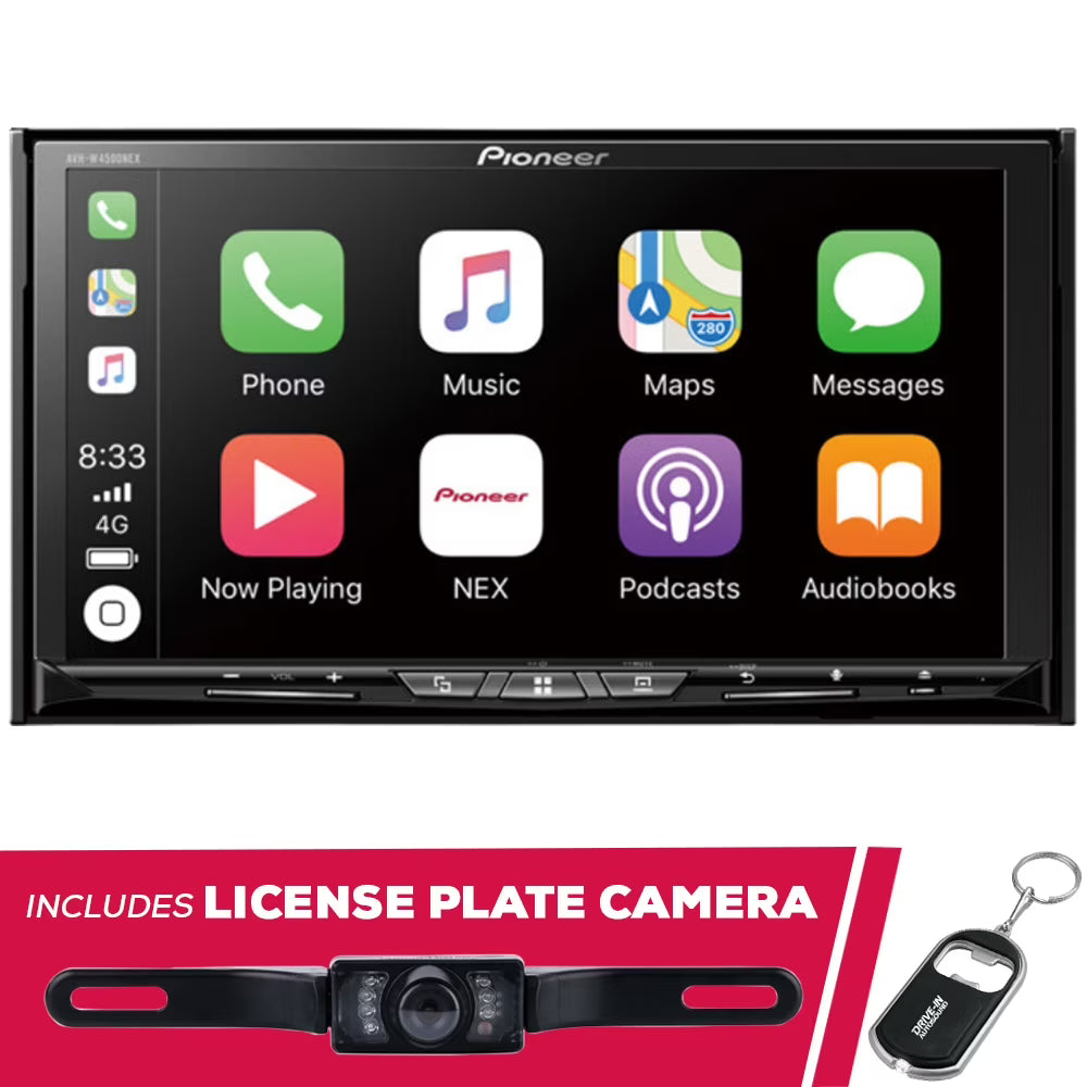New Pioneer AVH-W4500NEX 6.94  Multimedia DVD with License Plate Camera