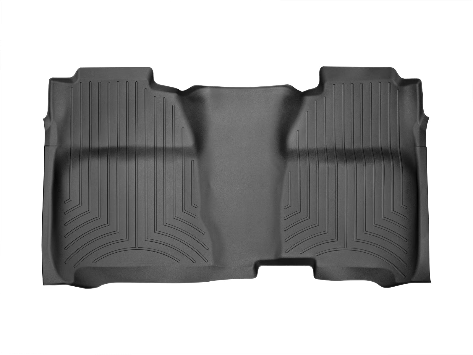 WeatherTech Custom Fit FloorLiners compatible with Silverado 1500, Sierra 1500, Silverado 2500HD/3500HD, Sierra 2500HD/3500HD - 2nd Row (full coverage), Black