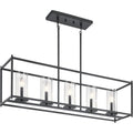 43995BK-Kichler Lighting-Crosby - 5 Light Linear Chandelier - with Contemporary Inspirations - 25.75 Inches Tall by 41.2 Inches Long-Black Finish
