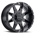 TR-12 Custom Wheel 18x9 inch 8-165.1 Bolt-Pattern 12 Offset Gloss Black Milled Rim Style 8 Spoke for Truck