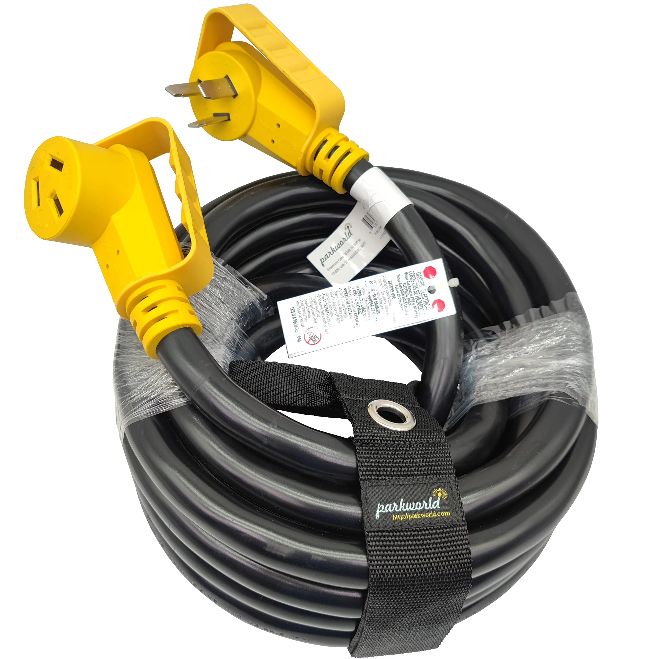 Parkworld 66099 NEMA 10-50 Extension Cord for Industrial Range, Stove, Oven and EV Charger, 3-Prong, 50 AMP, 250 Volts, 12500 Watts (36FT)