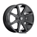 DUB 1PC Aluminum Rim S110 PUSH 24X9.5in Gloss Black Finish, S110249597+25