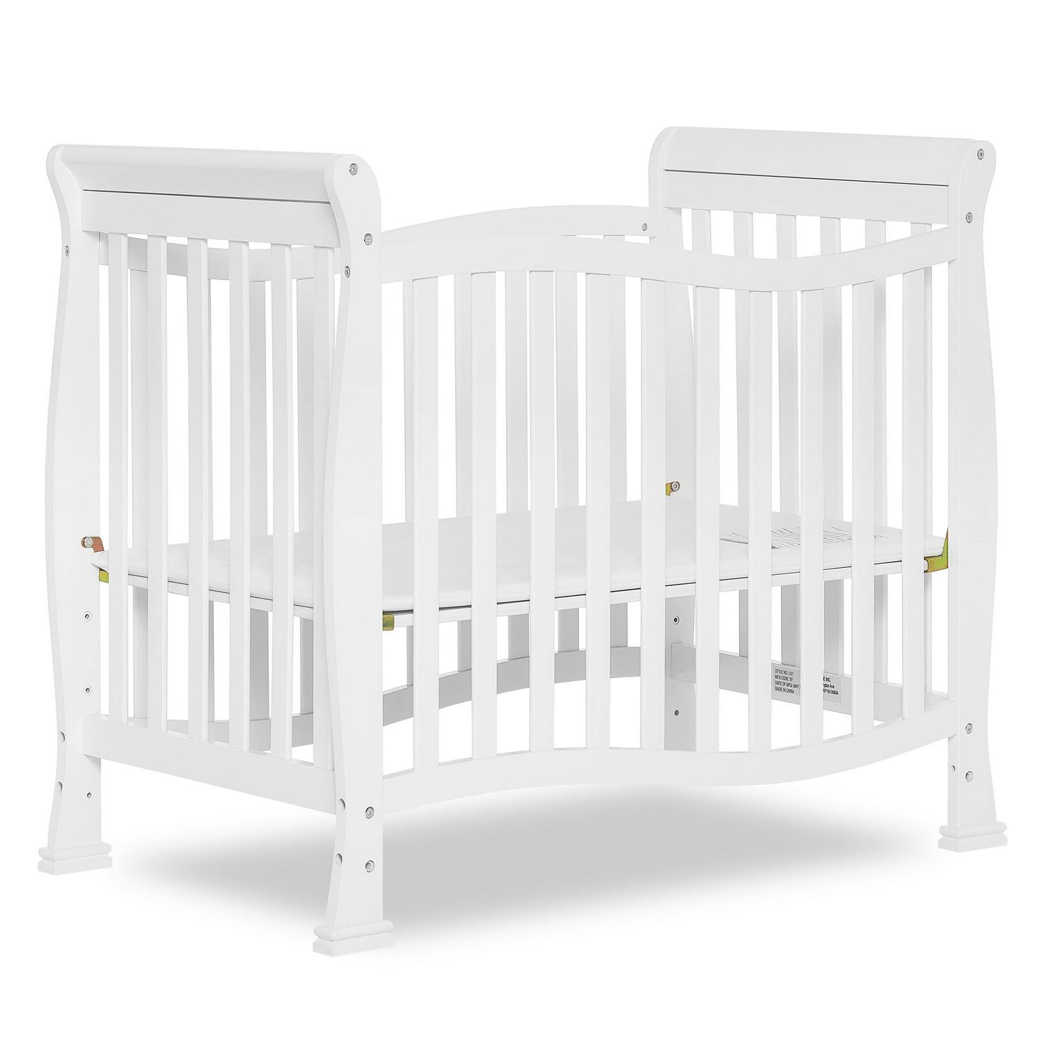 Dream On Me Baker 4-in-1 Convertible Mini Crib. White