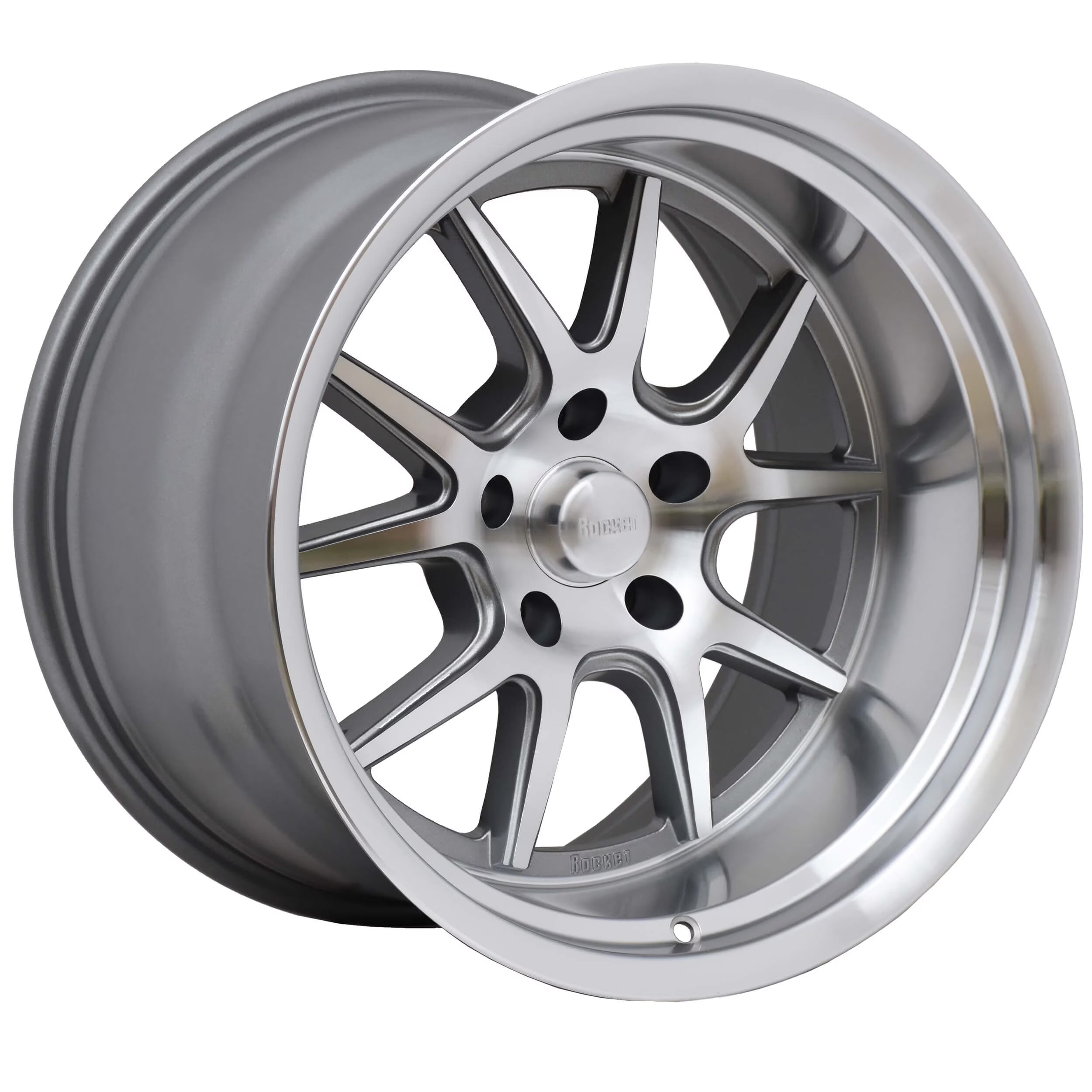 Rocket Racing Wheels TTR19-826555 18x12 Attack Machined 5x4.5 5.5 bs