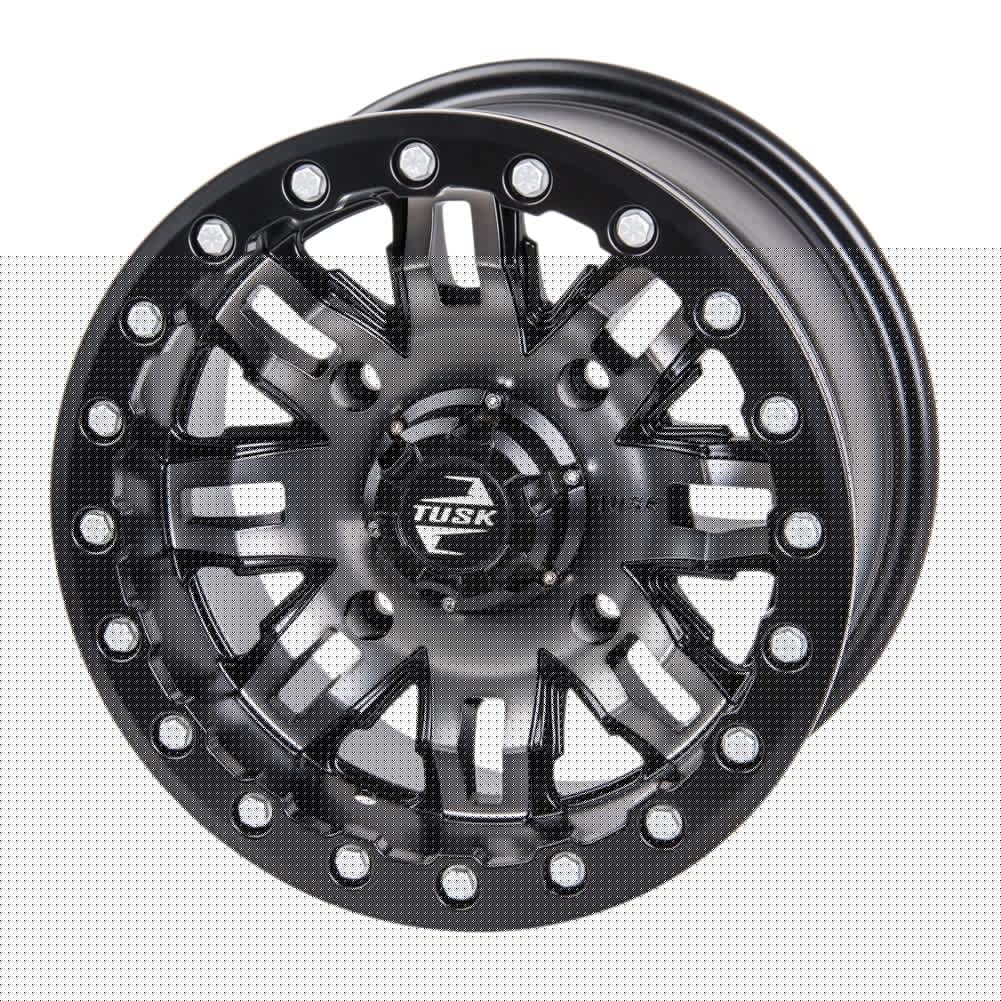 TUSK 4/156 Teton Beadlock Wheel 14x10 5.0 + 5.0 Gun Metal/Black for Polaris RZR XP 4 1000 Ultimate 2023-2025