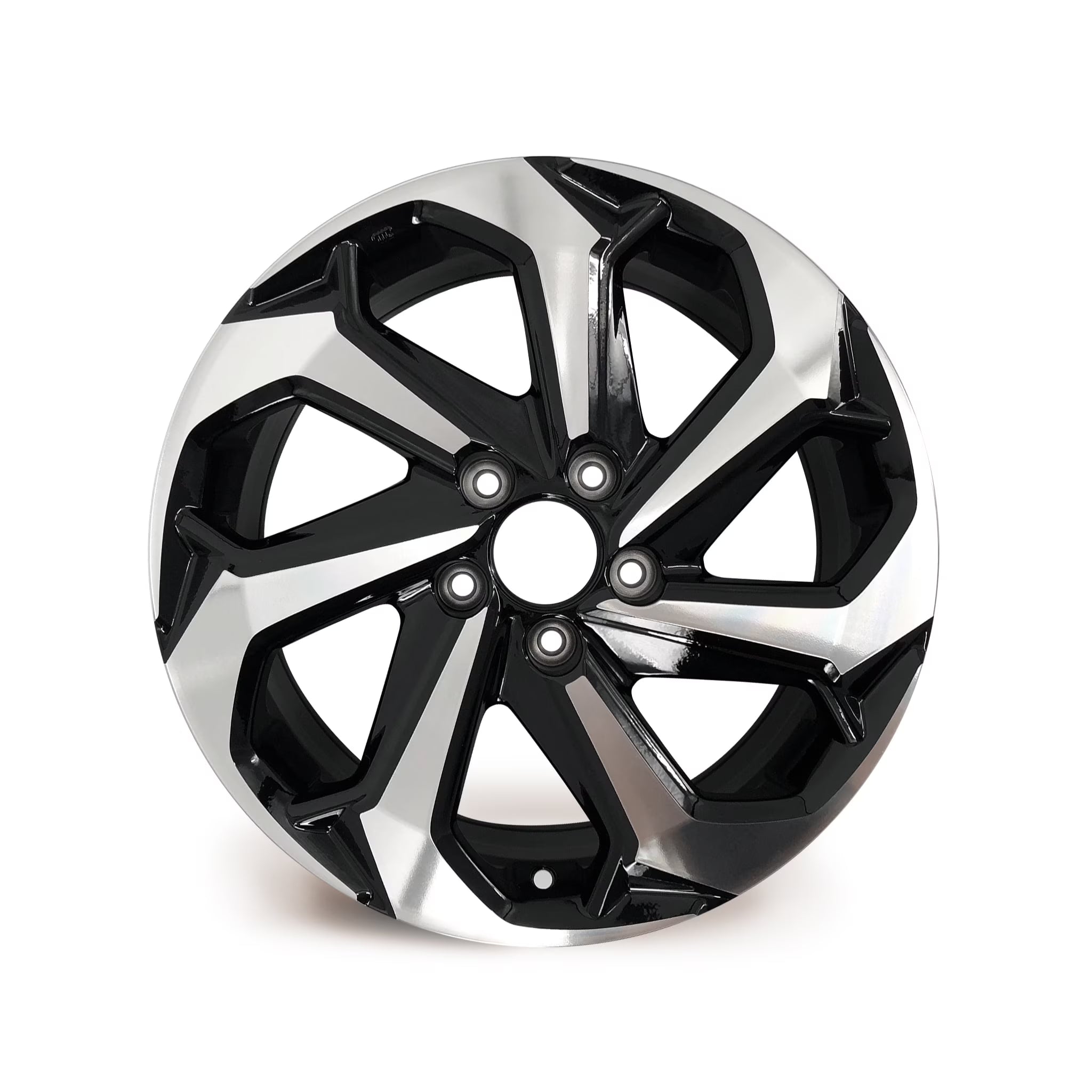 Velospinner Alloy 17  x 7.5  Automotive Rim Brand New Single Wheel for Honda Accord 2016, 2017 Machined Black OEM Quality Replacement