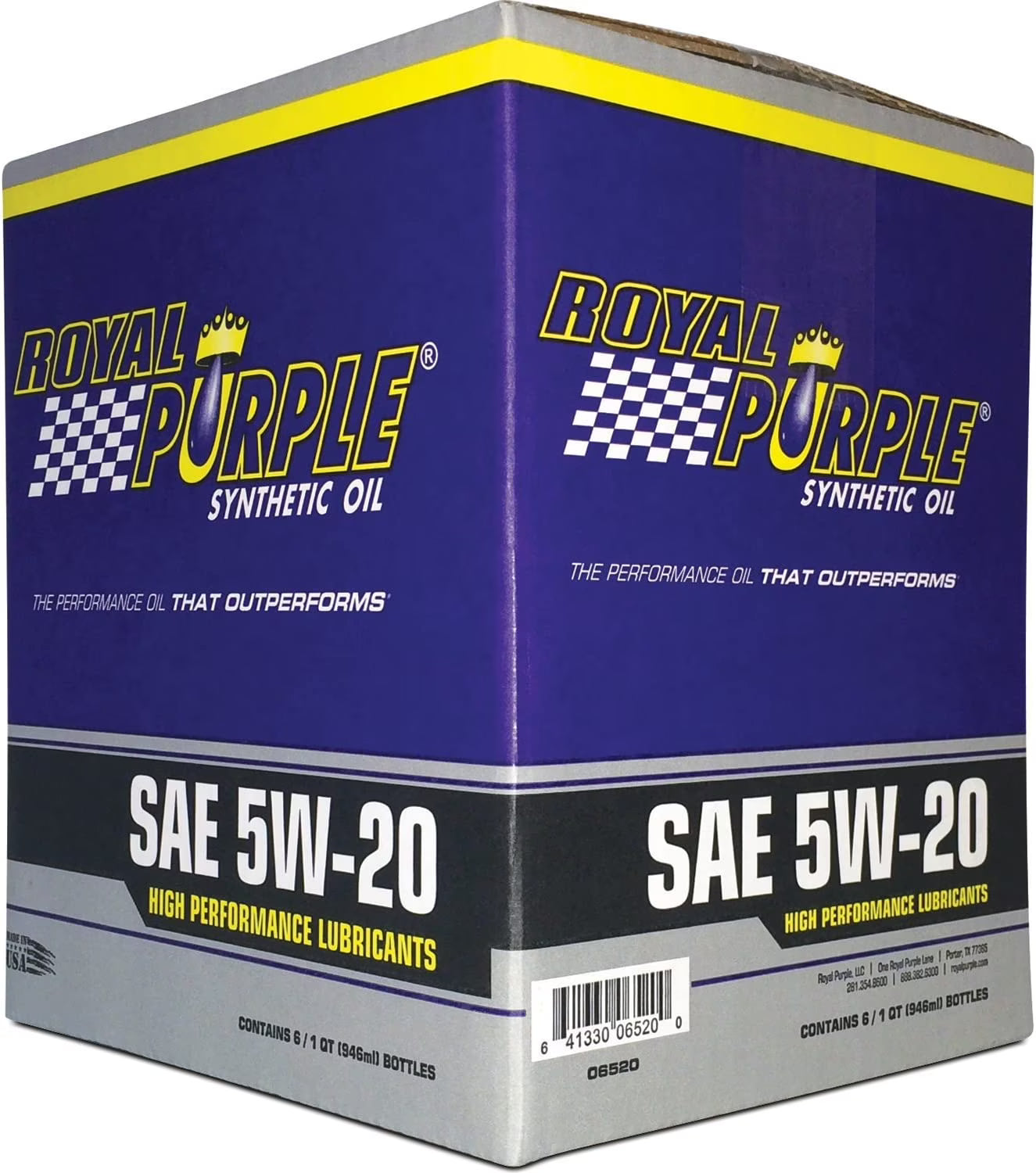 01520 SAE Multi-Grade Synthetic Motor Oil 5W20 Pack of 6 Quarts