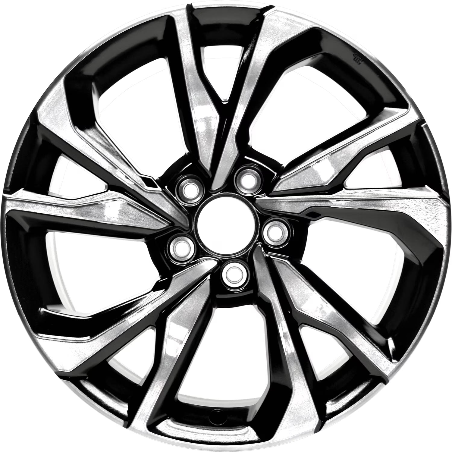 Remanufactured Machined Gloss Black With Smoked Liquid Clear Aluminum Wheel 18 x 8 fits 2017-2021 Honda Civic