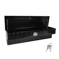Confote 48 inch Heavy Duty Aluminum Side Mount Tool Box, 5 Bar and Paddle Latch for Pickup Trucks, Black