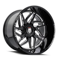 24x14 American Truxx AT1917 Goliath Black/Milled Wheel 8x170 (-76mm)