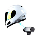 WOW Motorcycle HJM Street Bike Full Face Helmet + Motorcycle Bluetooth Headset: Glossy White