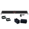 Wet Sounds STEALTH-XT-12-B STEALTH XT 12 Speaker All-In-One Amplified Bluetooth Soundbar With Remote ??Black with Slider Brackets and 2.00  Round Clamps