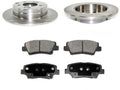 Rear Ceramic Brake Pads and Rotor Kit - Compatible with 2011 - 2013 Kia Optima SXL 2.0L 4-Cylinder 2012 2014 2015 2016