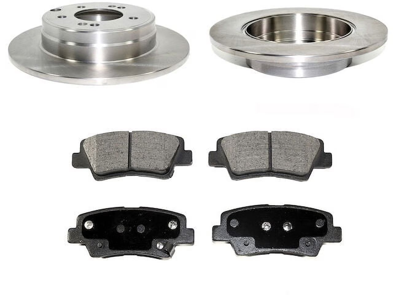 Rear Ceramic Brake Pads and Rotor Kit - Compatible with 2011 - 2013 Kia Optima SXL 2.0L 4-Cylinder 2012 2014 2015 2016