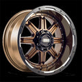 117988R152 17 x 9.0 in. 8 x 180 Bolt Pattern 15 Offset 124.2 mm Center Bore GD10 Gloss Bronze & Black Wheel for 1999-2013 GMC Sierra 2500
