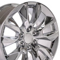 20x8 Wheel Fits Dodge, RAM Trucks - 8 Lug 2500, 3500 Style Black Rim with Chrome Inserts, Hollander 2562 - SET