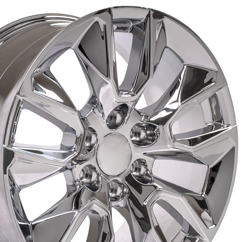 20x8 Wheel Fits Dodge, RAM Trucks - 8 Lug 2500, 3500 Style Black Rim with Chrome Inserts, Hollander 2562 - SET