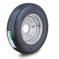 ROCKMAN Wheel Assembly ST225/75R15 10-Ply E 117M 6 Lug on 5.5  PCD Silver Mod Rim Trailer Tire