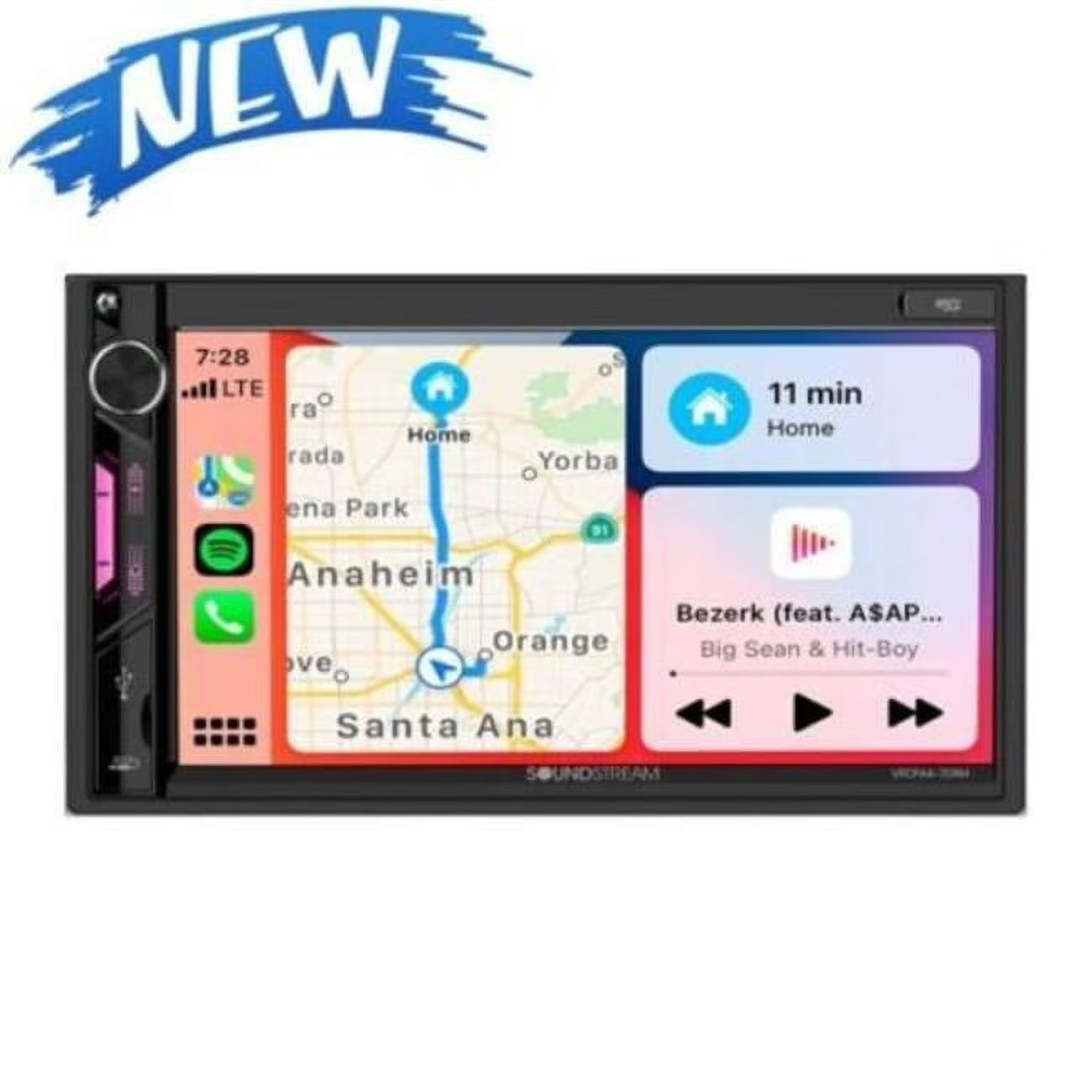 Soundstream VRCPAA-7DRM 2-Din 7  Mechless Multimedia Touchscreen