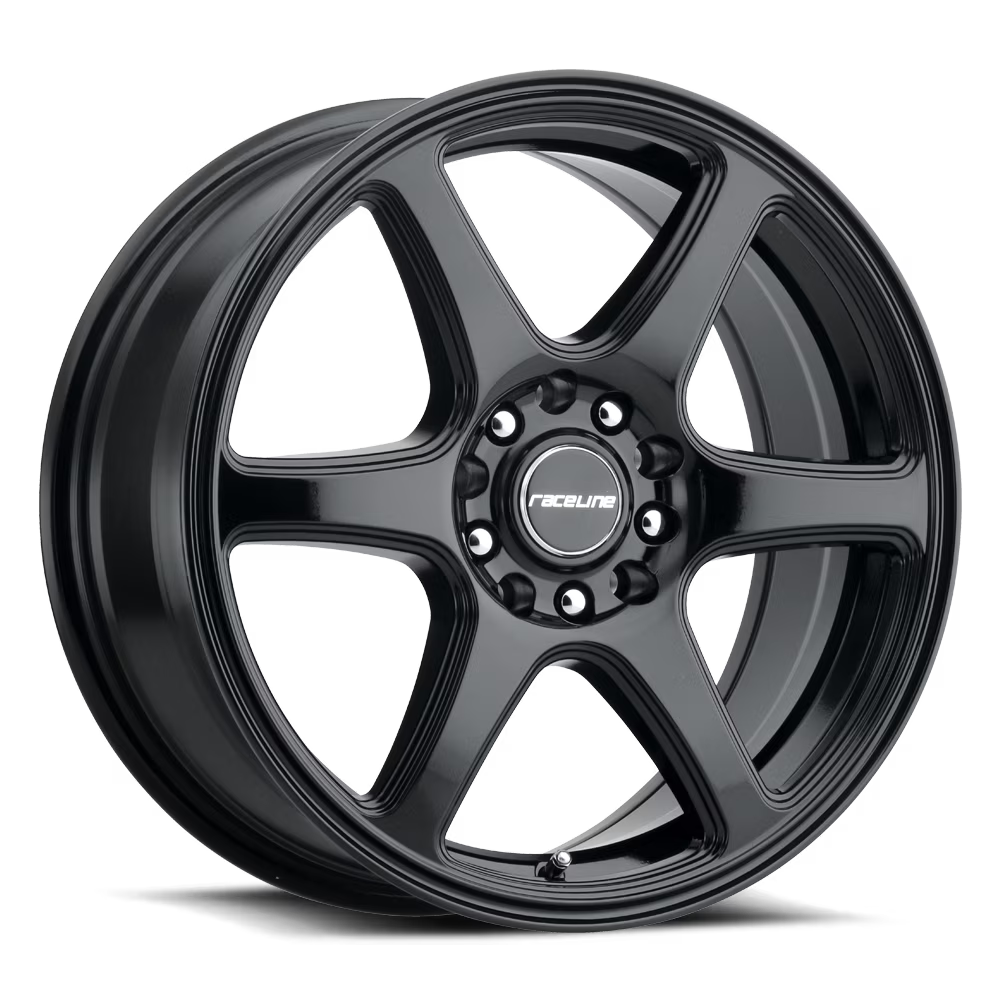 Raceline 146B-MATRIX 15  Cast Aluminum Wheel, MATRIX GLOSS BLACK 15X7 5X100/5X114.3 +40mm Fits select: 2012-2015 HONDA CIVIC LX, 2004-2019 TOYOTA PRIUS
