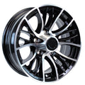 eCustomrim Aluminum Trailer Wheel 14X5.5 14  Black Evolution 5 Lug On 4.5  Center Rim