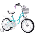 Royalbaby Little Swan Lake Blue 16 Girl-s Bicycle With Training Wheels and Basket