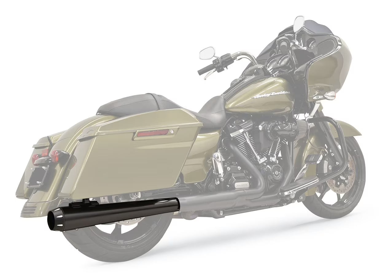 Bassani Crossover Eliminator w/4  DNT Black-Megaphone Slip-On Muffler (1F17RB)